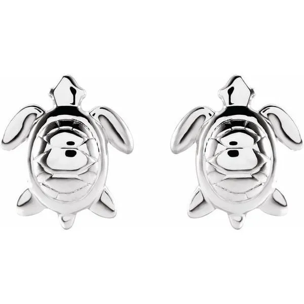 Turtle Earrings Image 2 James & Williams Jewelers Berwyn, IL