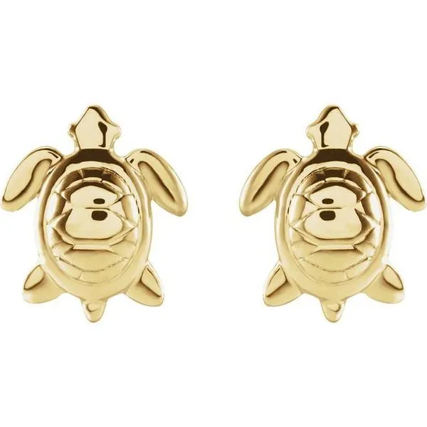 Turtle Earrings Image 2 Delfine's Jewelry Charleston, WV