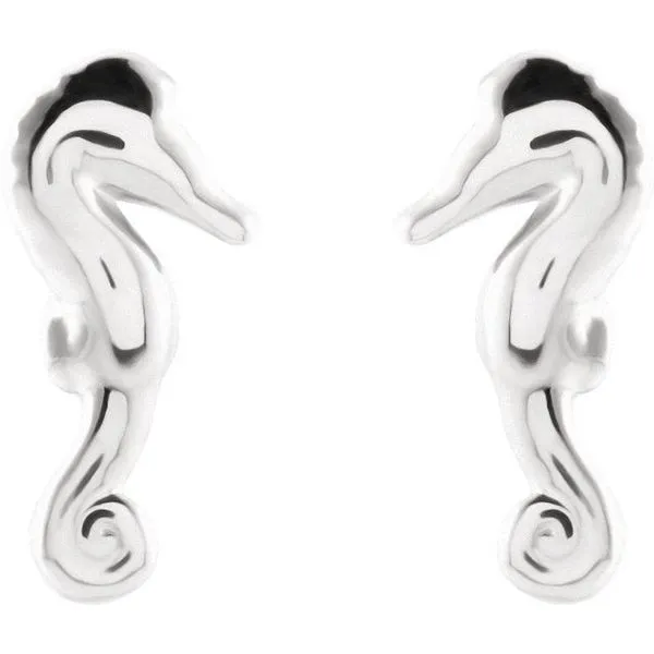 Seahorse Earrings Image 2 Long Jewelers Chesapeake, VA
