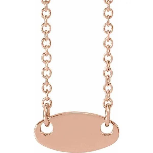 Engravable Oval Necklace James & Williams Jewelers Berwyn, IL