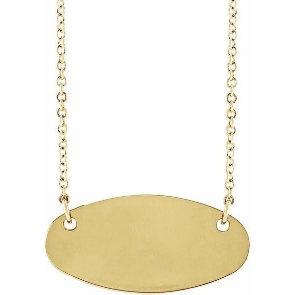 Engravable Oval Necklace Hopman Jewelers Elkhart, IN