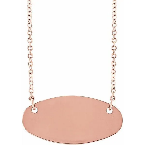 Engravable Oval Necklace Hopman Jewelers Elkhart, IN