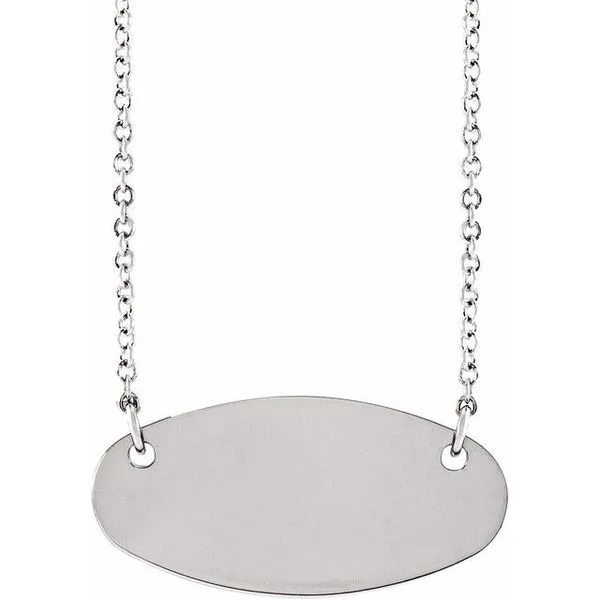 Engravable Oval Necklace James & Williams Jewelers Berwyn, IL