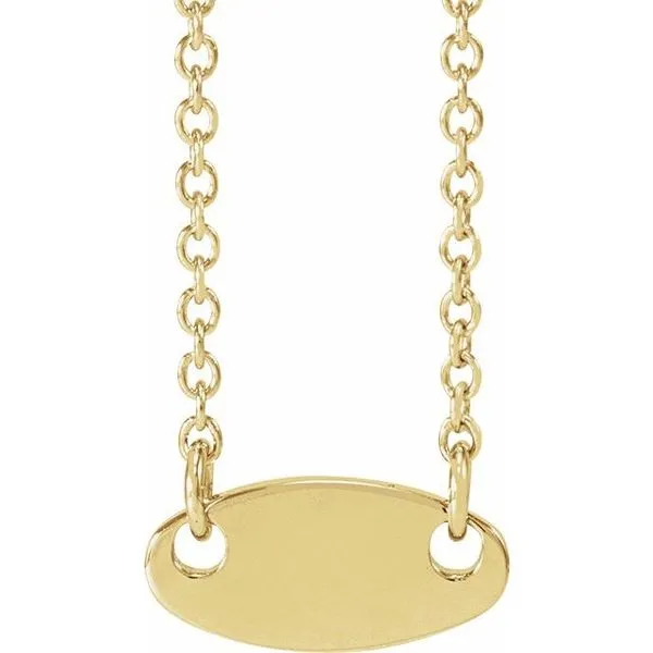 Engravable Oval Necklace Arnold's Jewelry and Gifts Logansport, IN