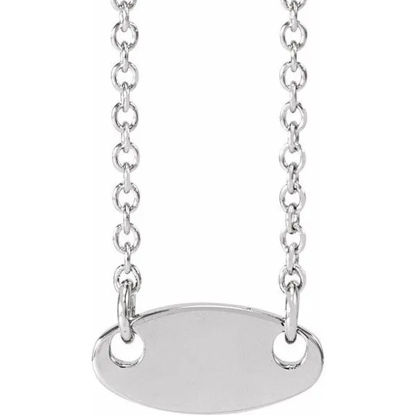 Engravable Oval Necklace Delfine's Jewelry Charleston, WV