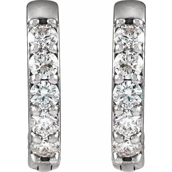 Accented Huggie Earrings Image 2 Hopman Jewelers Elkhart, IN