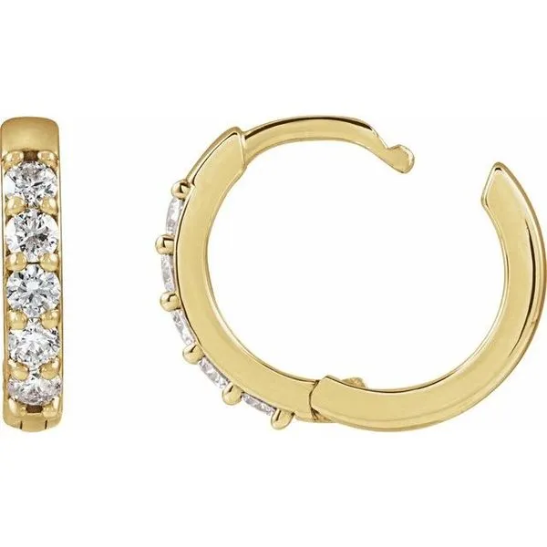 Accented Huggie Earrings Image 3 Rasmussen Jewelers Spanish Fork, UT