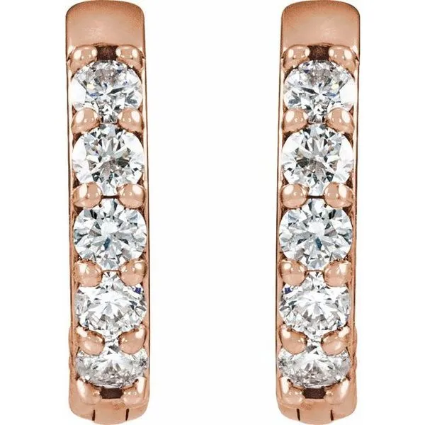 Accented Huggie Earrings Image 2 James & Williams Jewelers Berwyn, IL