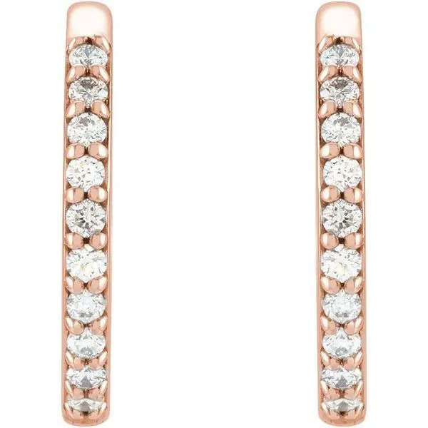 Accented Huggie Earrings Image 2 James & Williams Jewelers Berwyn, IL