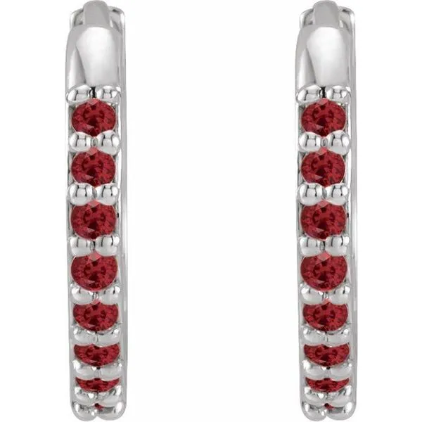 Accented Huggie Earrings Image 2 Rasmussen Jewelers Spanish Fork, UT