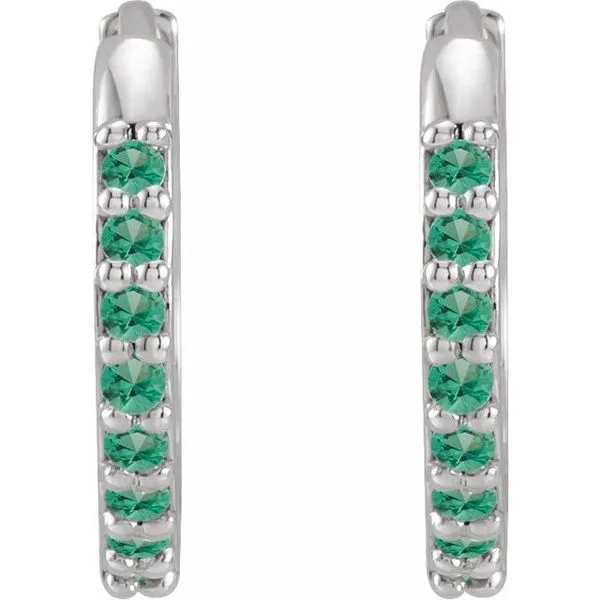 Accented Huggie Earrings Image 2 D'Errico Jewelry Scarsdale, NY