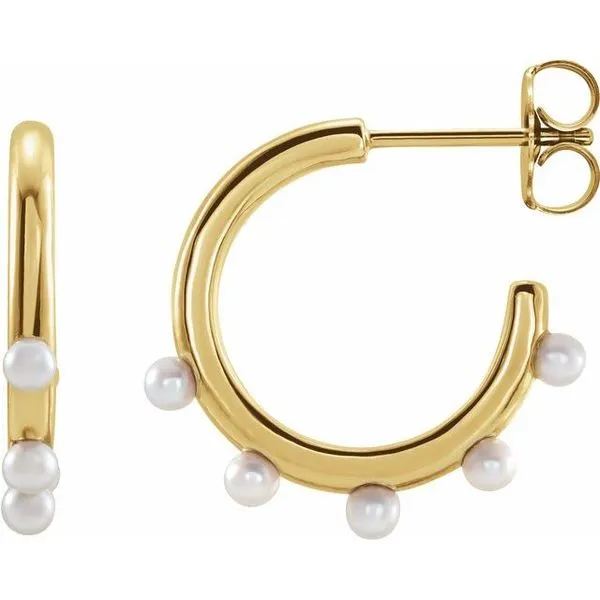 Pearl Hoop Earrings Michael's Jewelry North Wilkesboro, NC