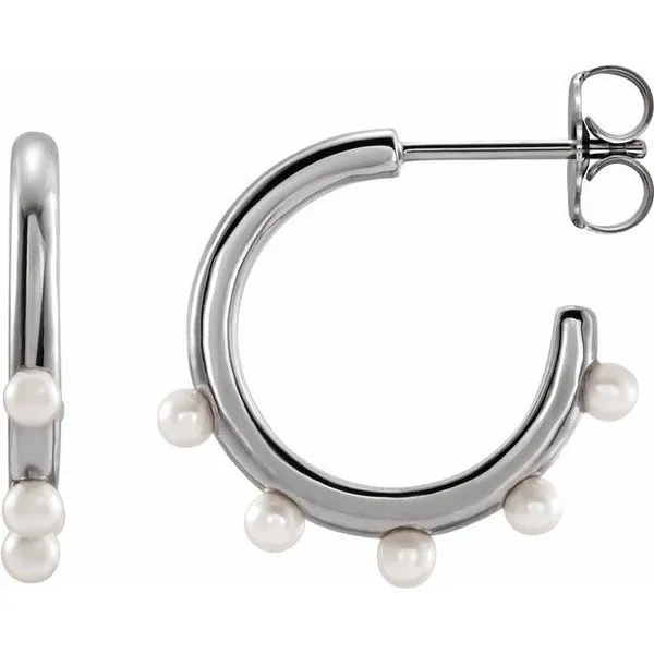 Pearl Hoop Earrings Michael's Jewelry North Wilkesboro, NC