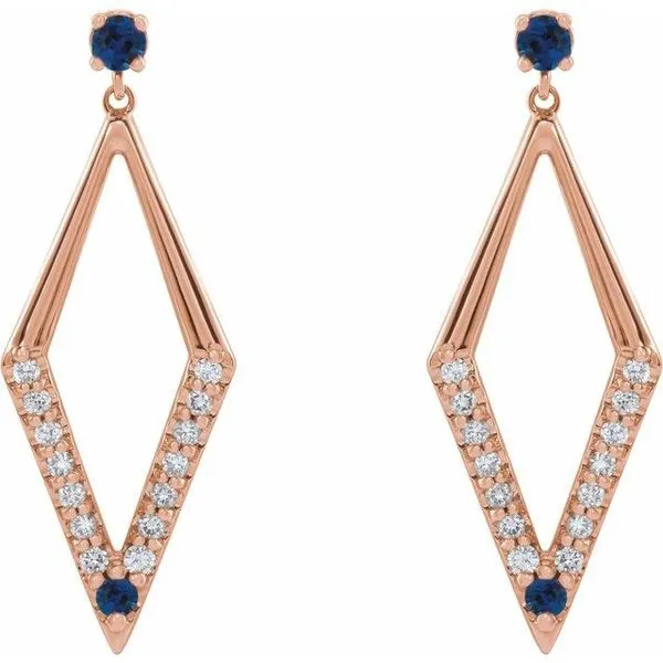 Accented Geometric Earrings Image 2 Hart's Jewelers Grants Pass, OR