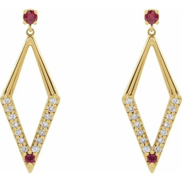 Accented Geometric Earrings Image 2 Diny's Jewelers Middleton, WI