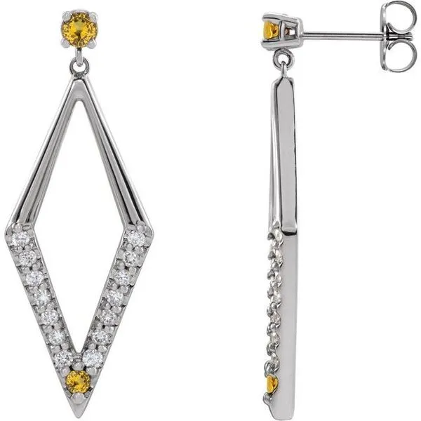 Accented Geometric Earrings Long Jewelers Chesapeake, VA