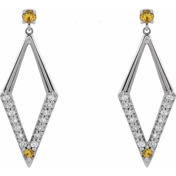 Accented Geometric Earrings Image 2 Hart's Jewelers Grants Pass, OR