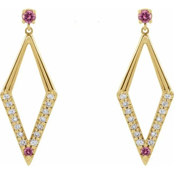 Accented Geometric Earrings Image 2 Diny's Jewelers Middleton, WI