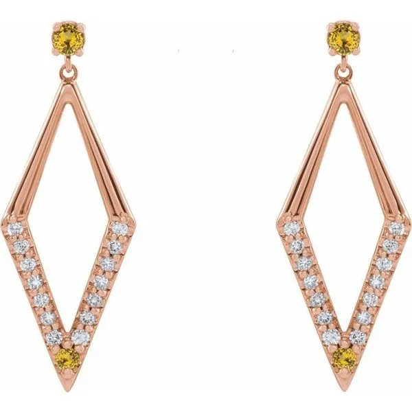 Accented Geometric Earrings Image 2 Hart's Jewelers Grants Pass, OR