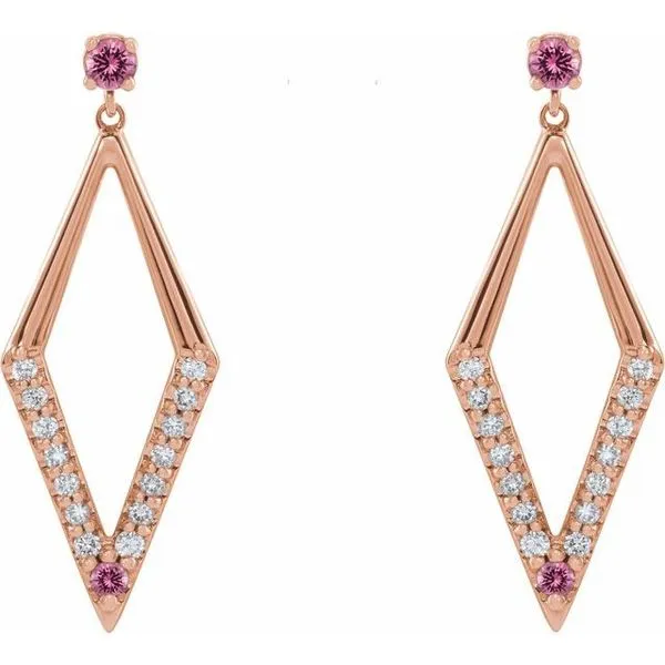 Accented Geometric Earrings Image 2 Hart's Jewelers Grants Pass, OR