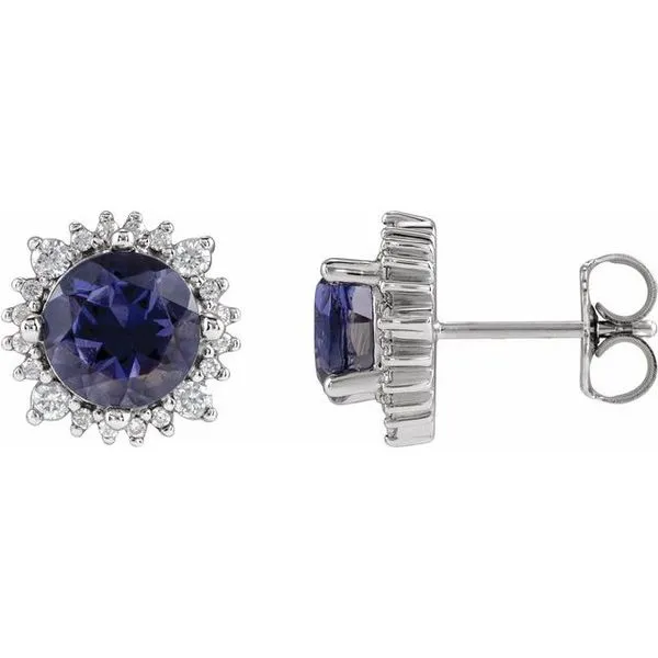 Round 4-Prong Halo-Style Earrings Moseley Diamond Showcase Inc Lexington, SC