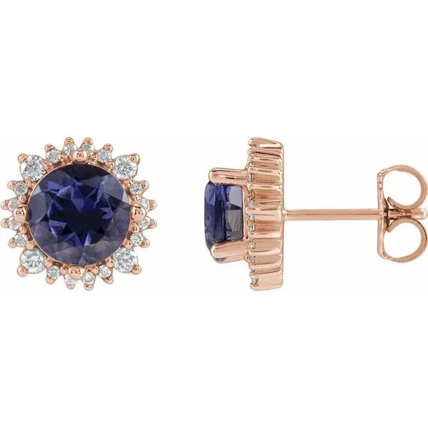 Round 4-Prong Halo-Style Earrings Hart's Jewelers Grants Pass, OR