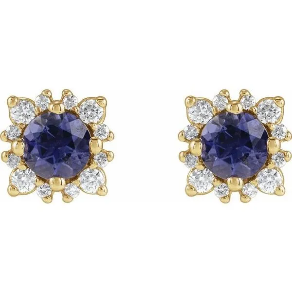 Round 4-Prong Halo-Style Earrings Image 2 Hart's Jewelers Grants Pass, OR
