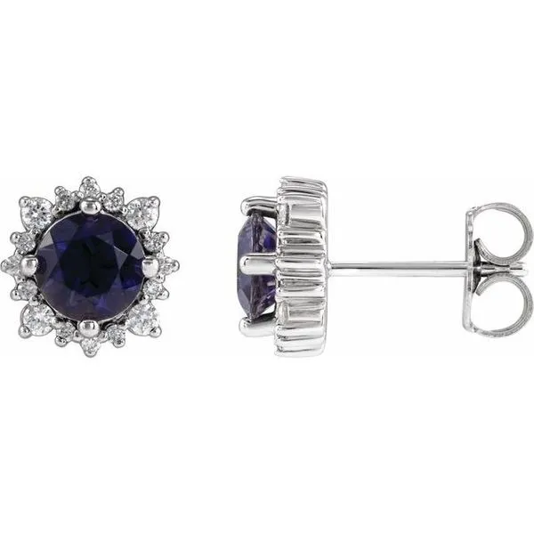 Round 4-Prong Halo-Style Earrings Hart's Jewelers Grants Pass, OR