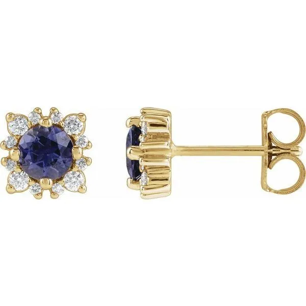 Round 4-Prong Halo-Style Earrings Hart's Jewelers Grants Pass, OR