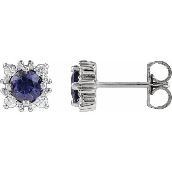 Round 4-Prong Halo-Style Earrings Hart's Jewelers Grants Pass, OR