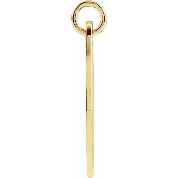 Elongated Oval Engravable Pendant Image 2 James & Williams Jewelers Berwyn, IL