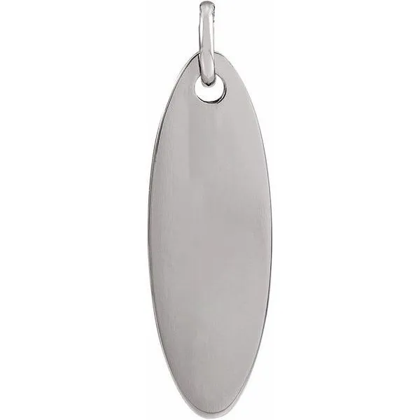 Elongated Oval Engravable Pendant Michael's Jewelry North Wilkesboro, NC