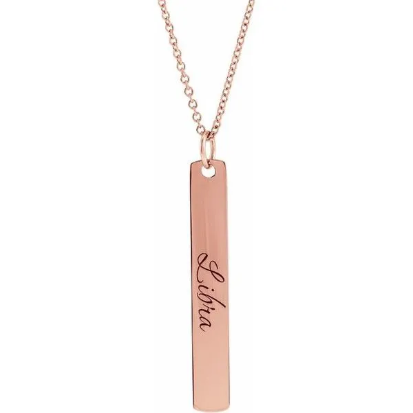Engravable Bar Necklace Image 3 James & Williams Jewelers Berwyn, IL