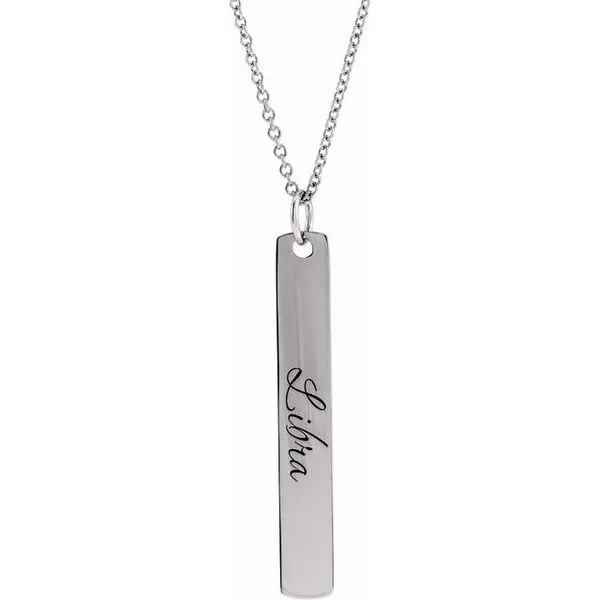 Engravable Bar Necklace Image 3 Rasmussen Jewelers Spanish Fork, UT