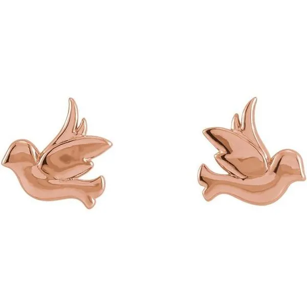 Tiny Bird Stud Earrings Image 2 Hopman Jewelers Elkhart, IN