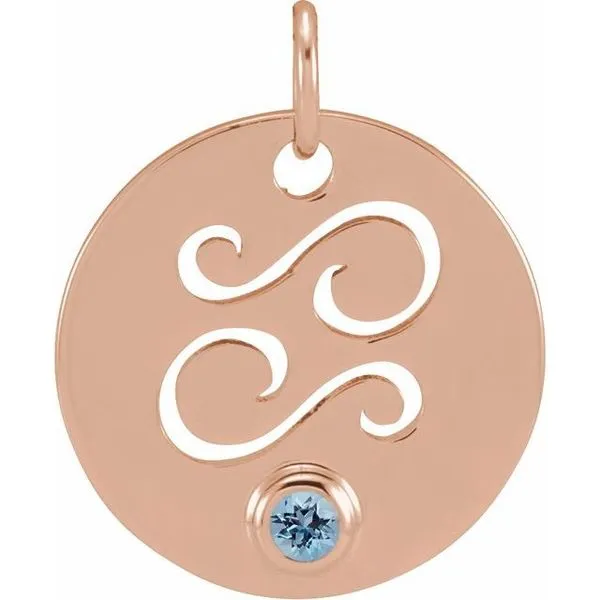 Zodiac Disc Pendant Long Jewelers Chesapeake, VA