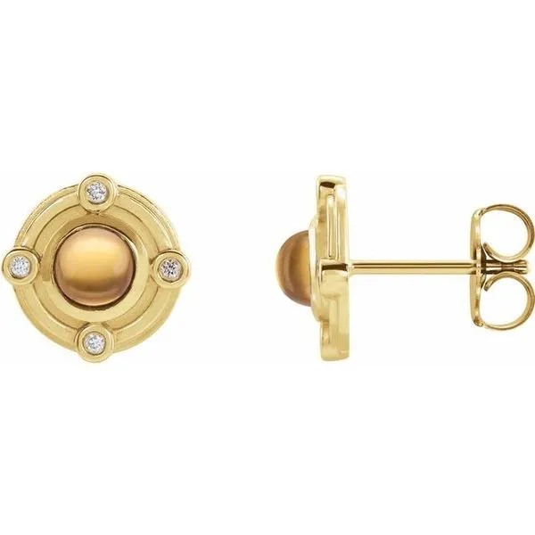 Accented Cabochon Earrings Hart's Jewelers Grants Pass, OR