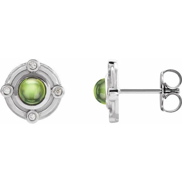 Accented Cabochon Earrings Hart's Jewelers Grants Pass, OR