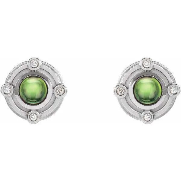 Accented Cabochon Earrings Image 2 Hart's Jewelers Grants Pass, OR