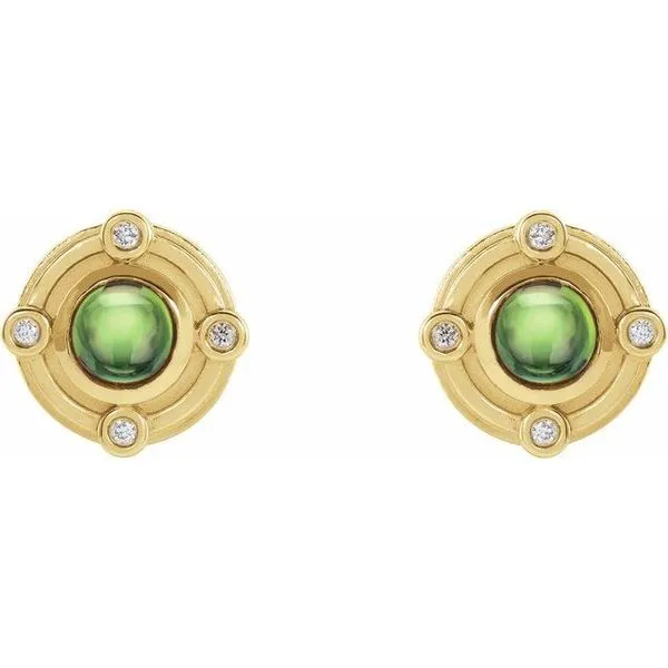 Accented Cabochon Earrings Image 2 Hart's Jewelers Grants Pass, OR