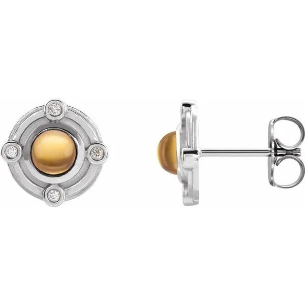 Accented Cabochon Earrings Boyd Jewelers Wesley Chapel, FL