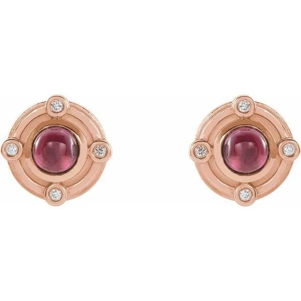 Accented Cabochon Earrings Image 2 Long Jewelers Chesapeake, VA