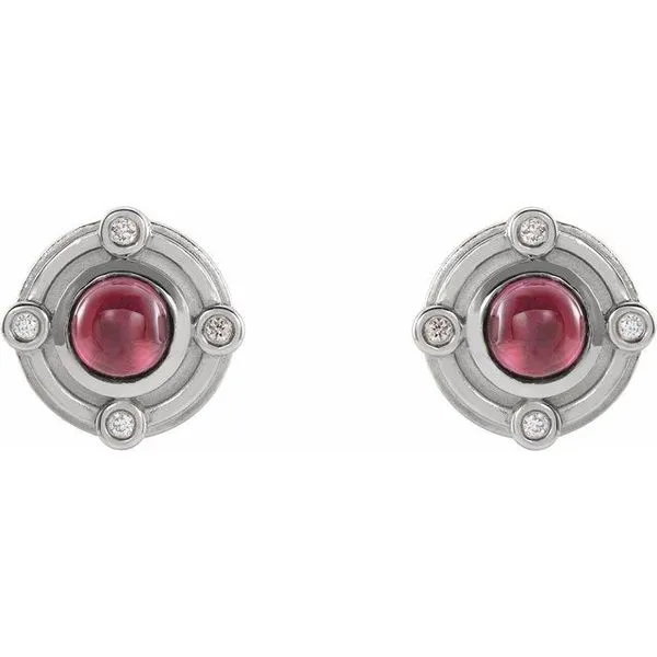 Accented Cabochon Earrings Image 2 Boyd Jewelers Wesley Chapel, FL