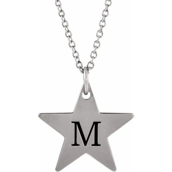 Engravable Star Necklace Image 3 Arnold's Jewelry and Gifts Logansport, IN