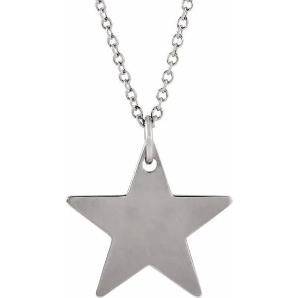 Engravable Star Necklace J. Meredith Jewelers Delafield, WI