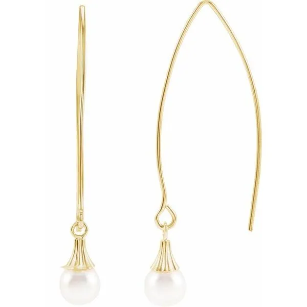 Dangle Wire Pearl Earrings Hopman Jewelers Elkhart, IN