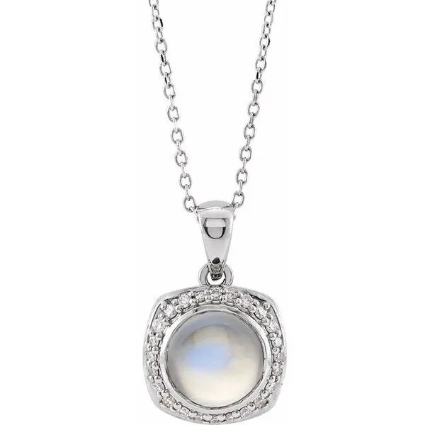 Cabochon Halo-Style Necklace Arnold's Jewelry and Gifts Logansport, IN