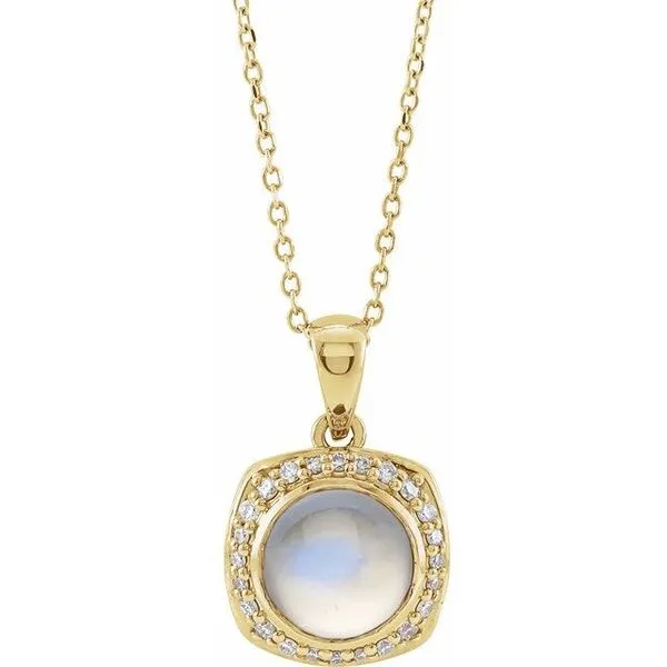 Cabochon Halo-Style Necklace J. Meredith Jewelers Delafield, WI