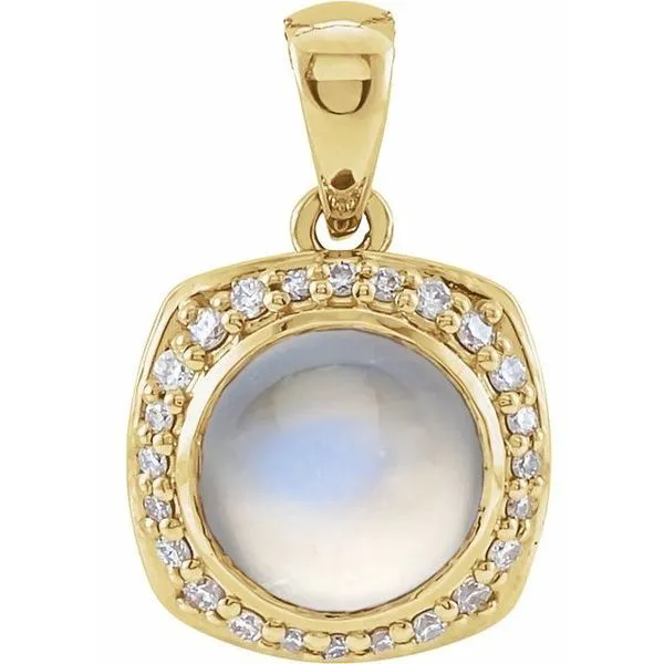 Cabochon Halo-Style Pendant J. Meredith Jewelers Delafield, WI