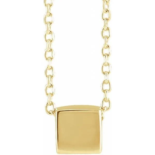 Cube Necklace or Slide Pendant Hopman Jewelers Elkhart, IN